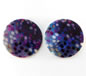 Purple - Blue Dot Patterned Printed Shell